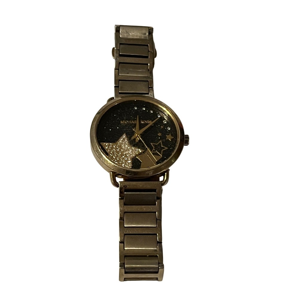 Michael Kors Portia MK-3794 Gold Tone Star Dial Stainless Steel Womens Watch